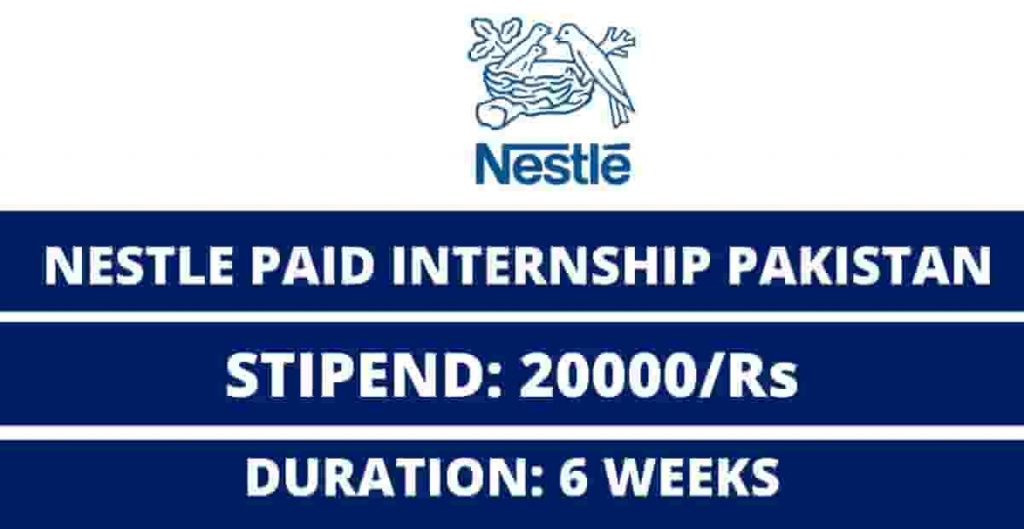 Nestle Pakistan internship Program 2021